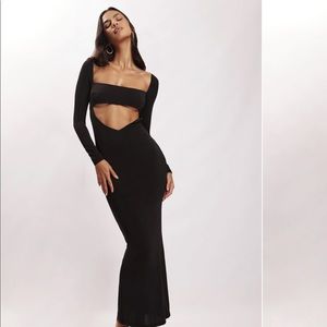 MESHKI Ashleigh Cut Out Bandeau Maxi Dress